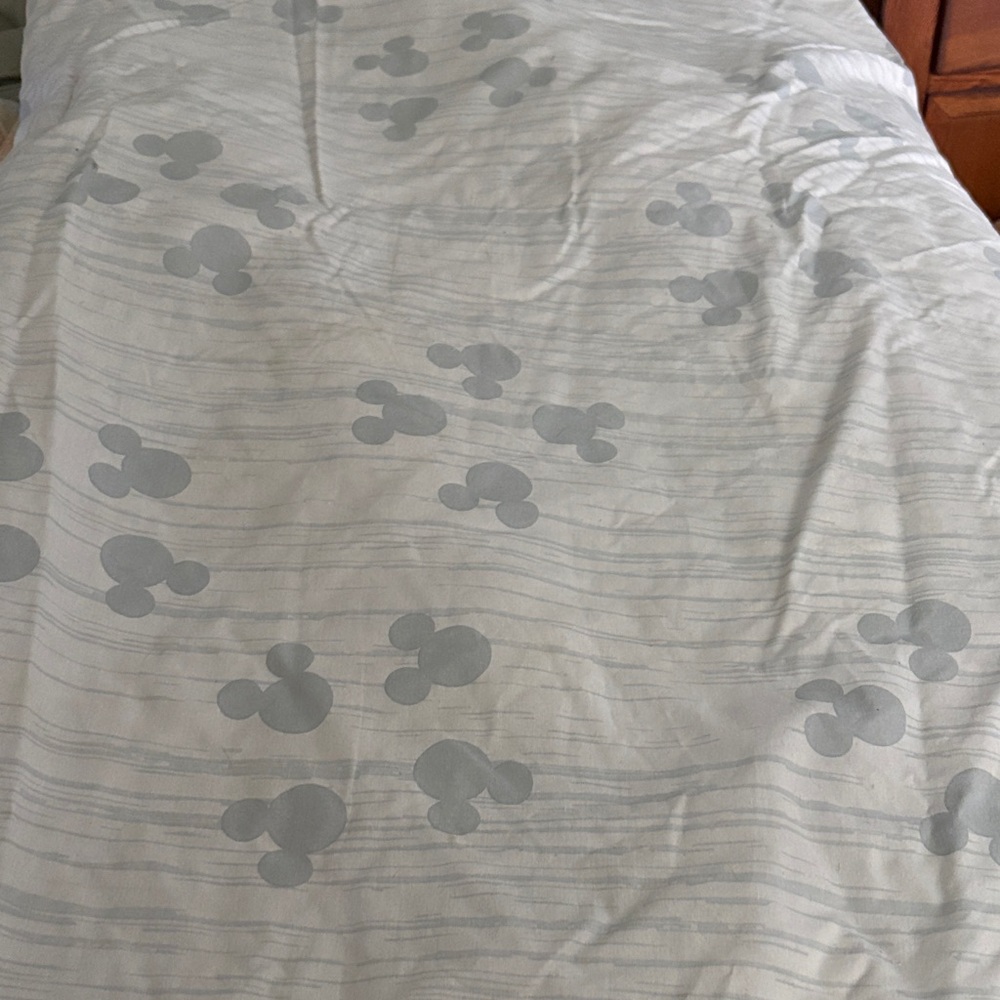 Grey and Black Mickey Pattern Comforter - Disney-Inspired Home Bedding - Picture 4 of 6